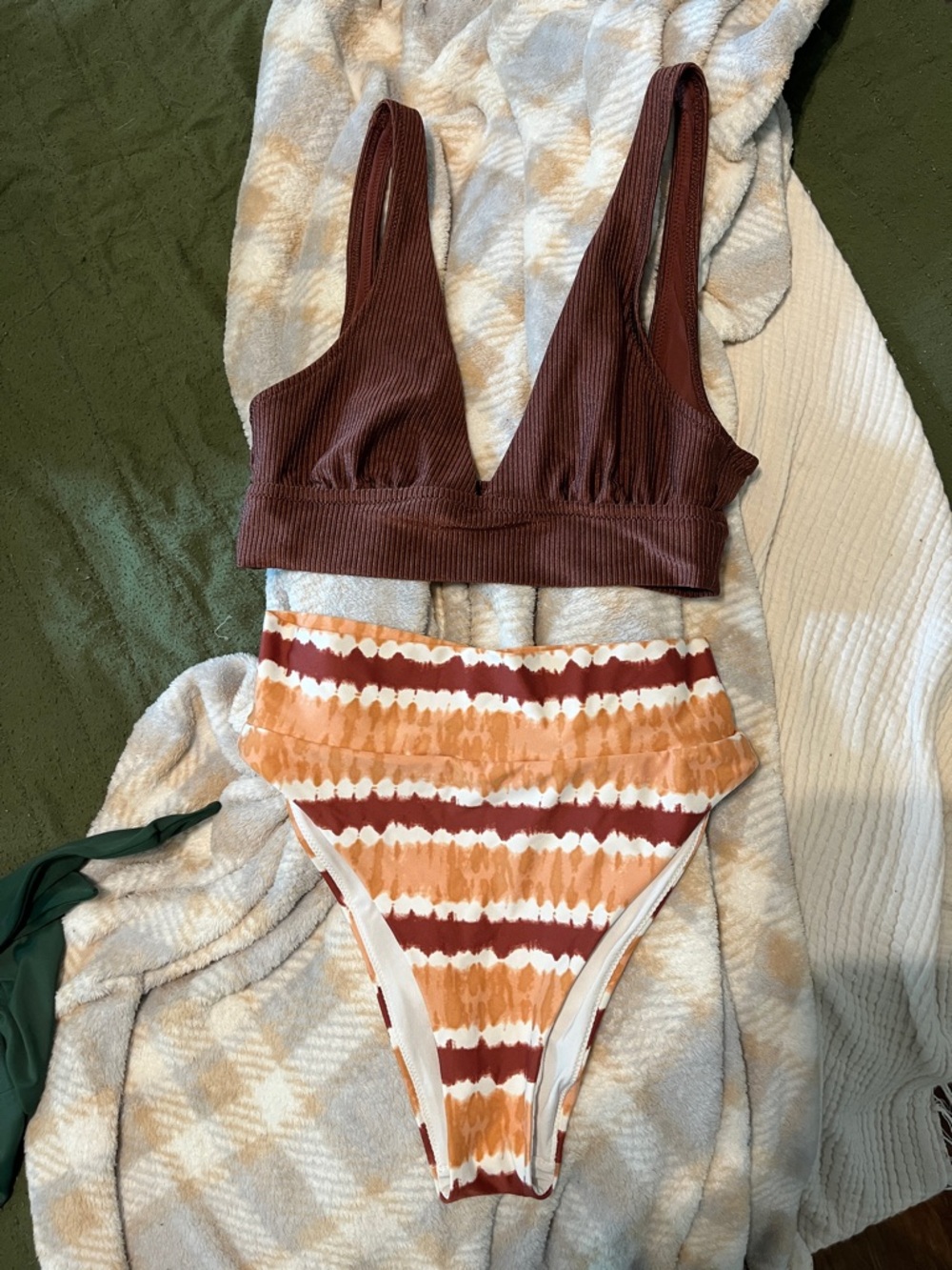 Aerie High Cut Cheeky and Triangle Bathing Suit